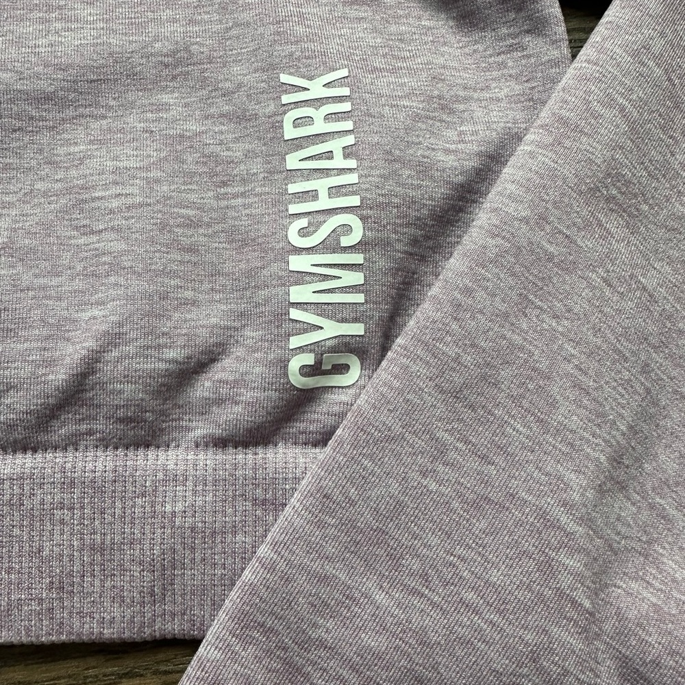 Gymshark Women's Lavender Long Sleeve Crop Top - Picture 2 of 7